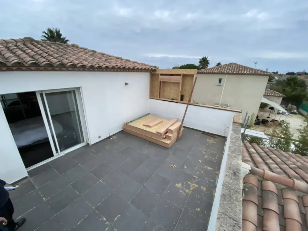 Surélévation en ossature bois à Aigues Mortes