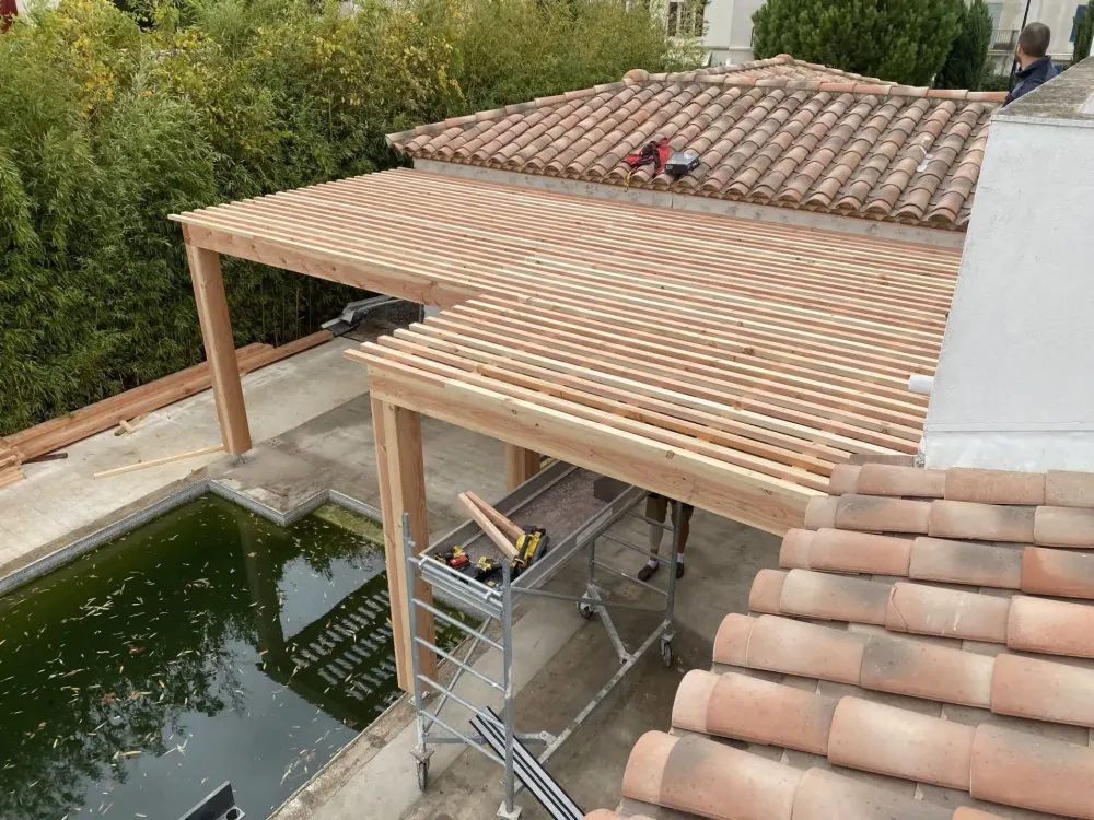 Pergola en Douglas naturel massif (3)